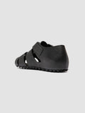 YORGOS 001 - Black Leather Fisherman Sandals - thumb image 4,side view