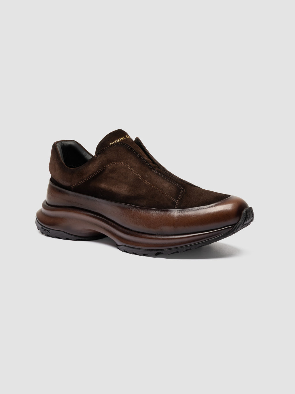 ZODIAC 001 - Brown Suede Low Top Sneakers - image 3,side view