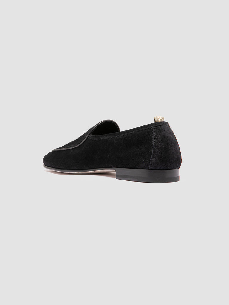 OLIVER 006 - Mocassini in Pelle Scamosciata Nera