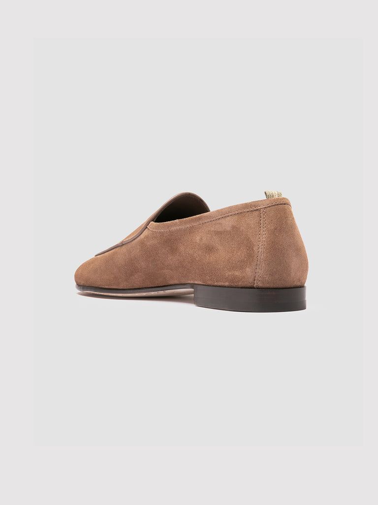 OLIVER 006 - Mocassini in Pelle Scamosciata Tortora