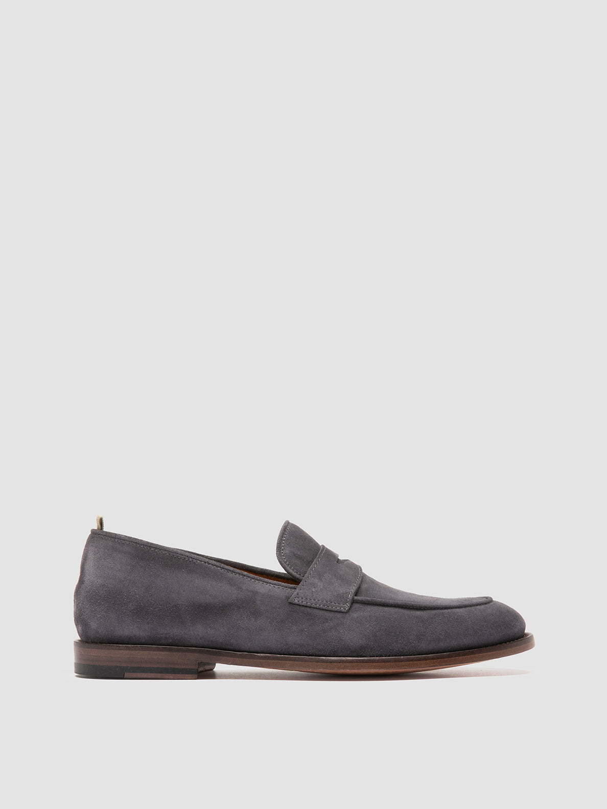 Officine Creative OPERA 001 Mocassini Penny in Pelle Scamosciata Grigia