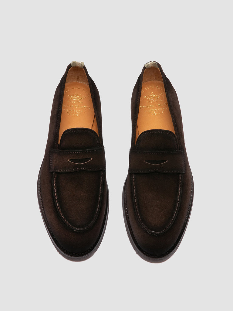 OPERA FLEXI 101 - Mocassini Penny in Pelle Scamosciata Marrone