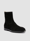 ORTEGA 002 - Stivali con Zip in Pelle Scamosciata Nera