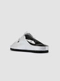 PELAGIE 010 - Silver Leather Slide Sandals