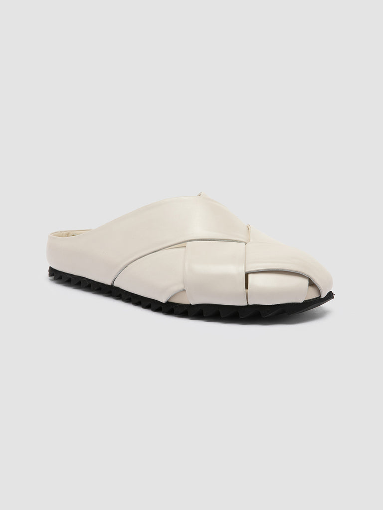 PELAGIE 018 - White Leather Mule Sandals Women Officine Creative - 3
