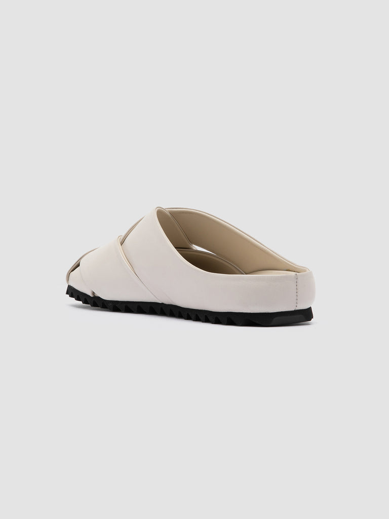 PELAGIE 018 - White Leather Mule Sandals Women Officine Creative - 4