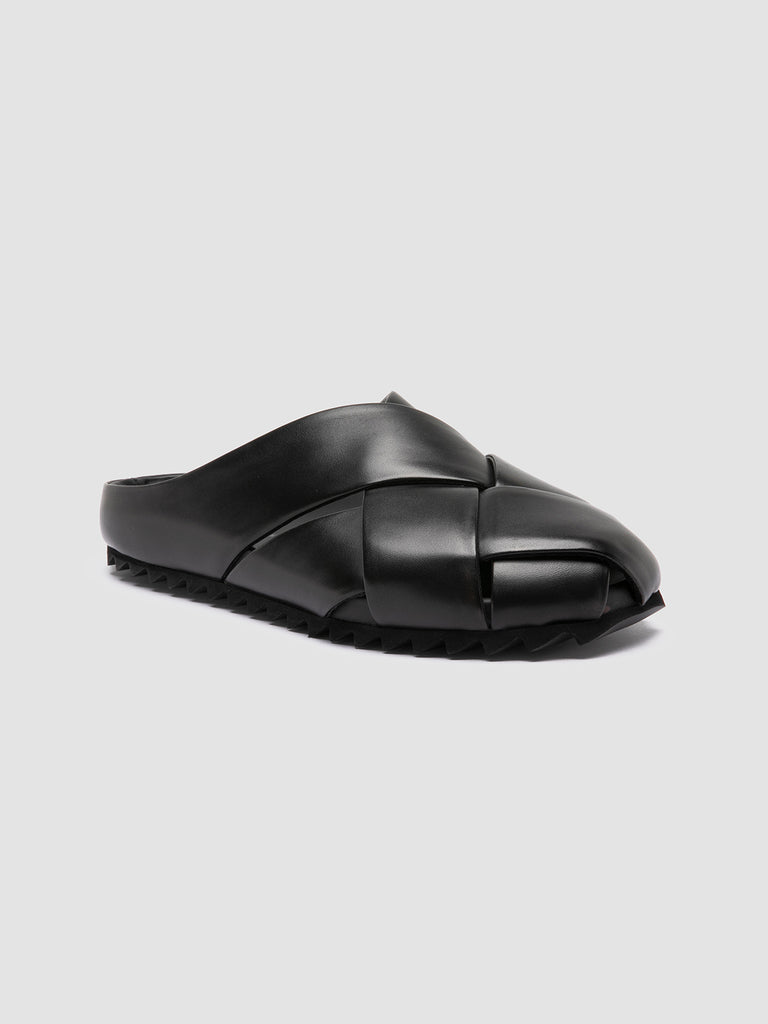 PELAGIE 018 - Black Leather Mule Sandals Women Officine Creative - 3
