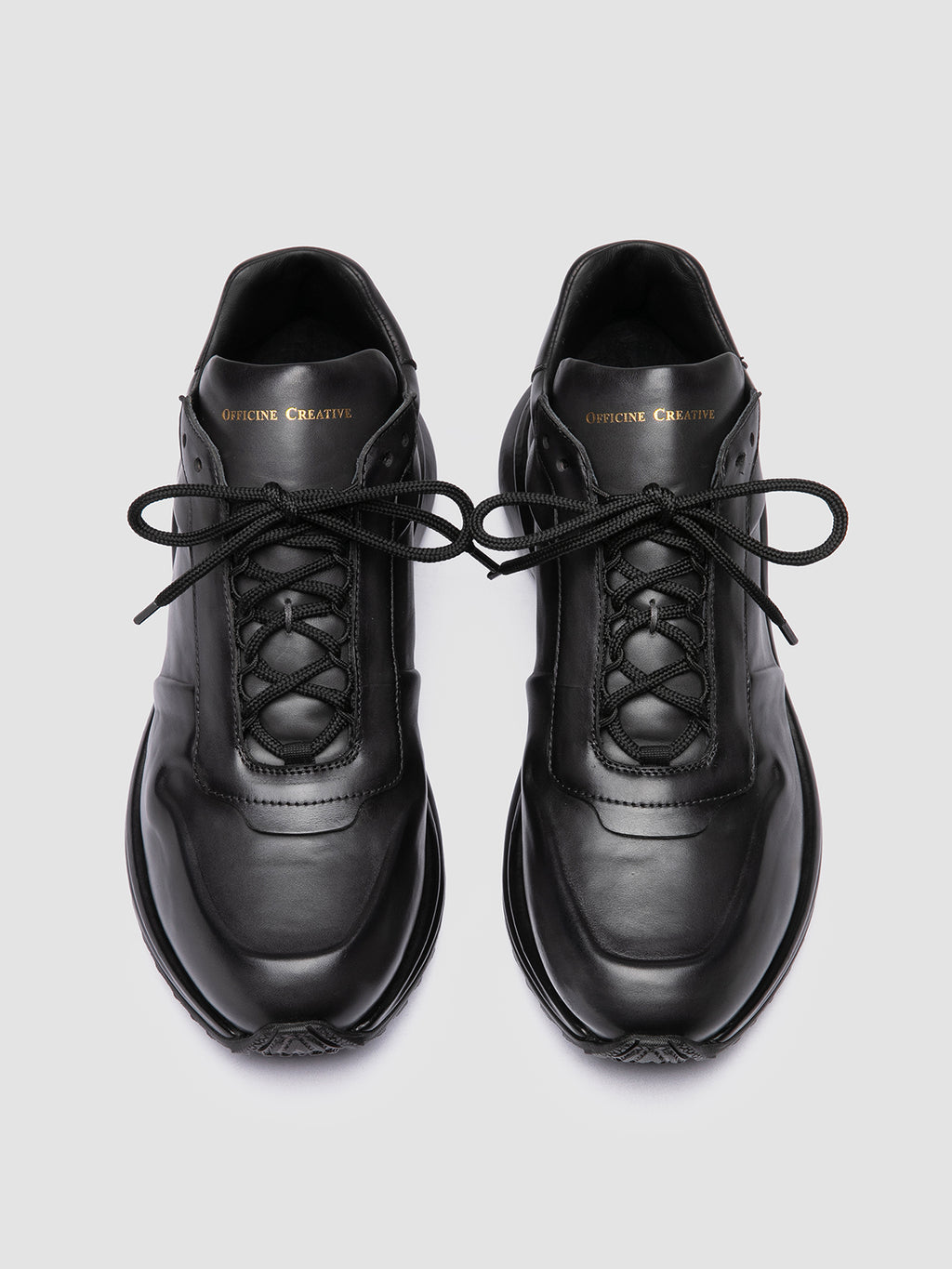 PHASE 001 - Grey Leather Low-Top Sneakers - image 2,side view