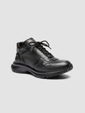 PHASE 001 - Grey Leather Low-Top Sneakers - thumb image 3,side view