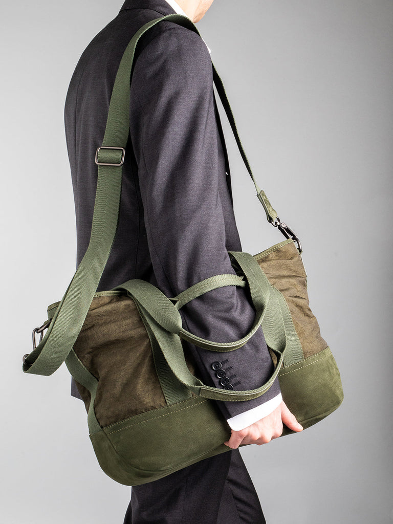 PILOT 002 - Black Nylon & Nubuck Briefcase  Officine Creative - 6
