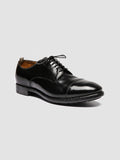 PRINCE 608 - Black Leather Derby Shoes