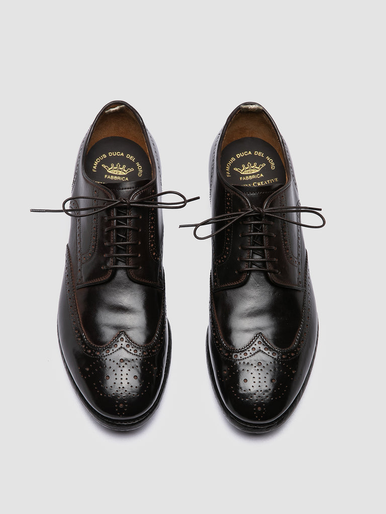 PRINCE 609 - Derby in Pelle Marrone