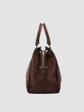 QUENTIN 009 - Borsa in Pelle Scamosciata Marrone