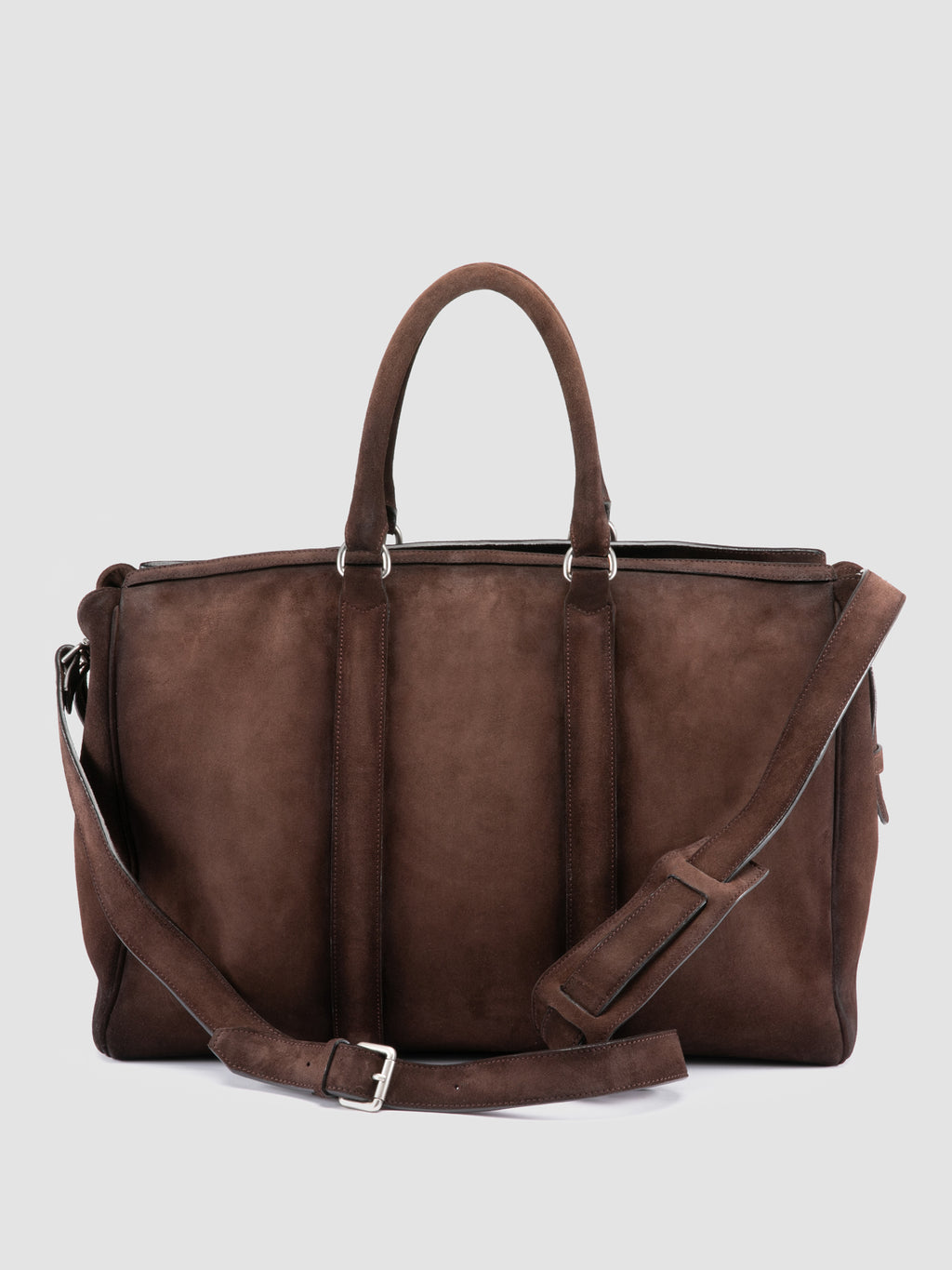 QUENTIN 009 - Borsa in Pelle Scamosciata Marrone