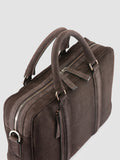 QUENTIN 010 - Borsa in Pelle Scamosciata Marrone