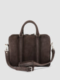 QUENTIN 010 - Borsa in Pelle Scamosciata Marrone