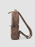 QUENTIN 20 - Taupe Suede Backpack - thumb image 5,side view