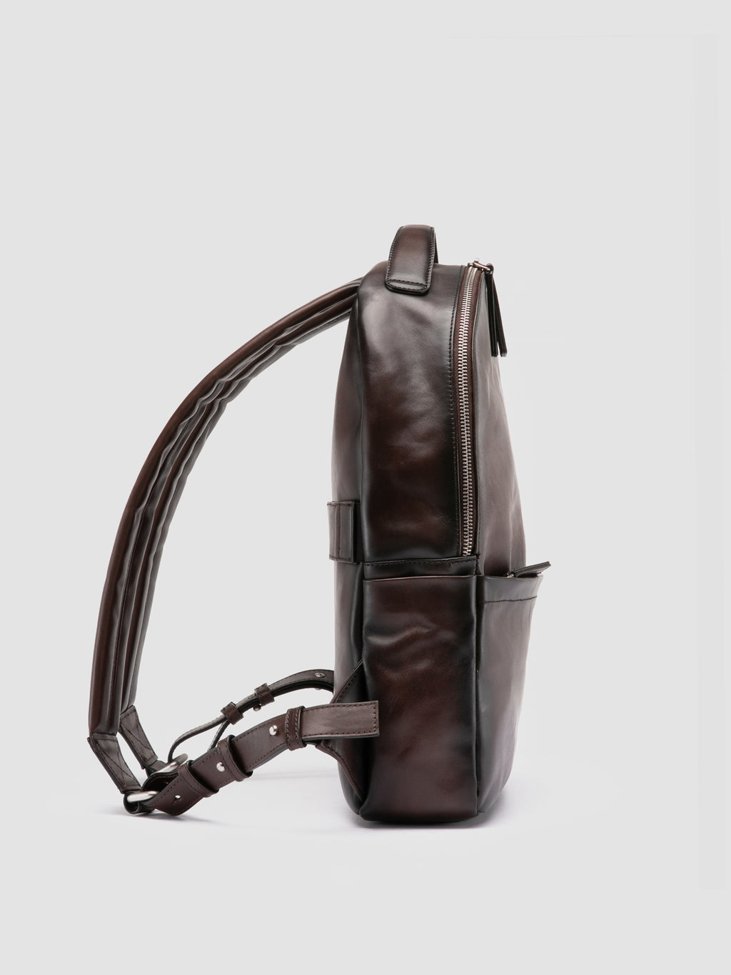 QUENTIN 20 - Brown Woven Leather Backpack
