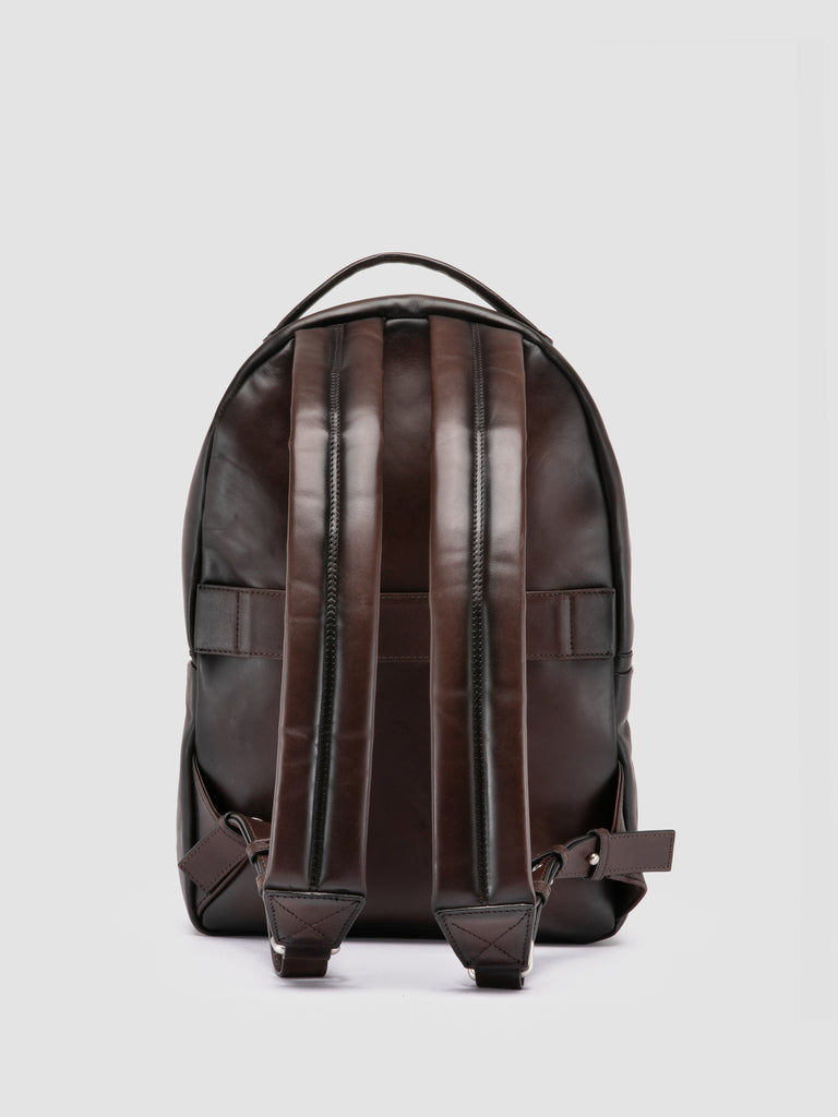 QUENTIN 20 - Brown Woven Leather Backpack