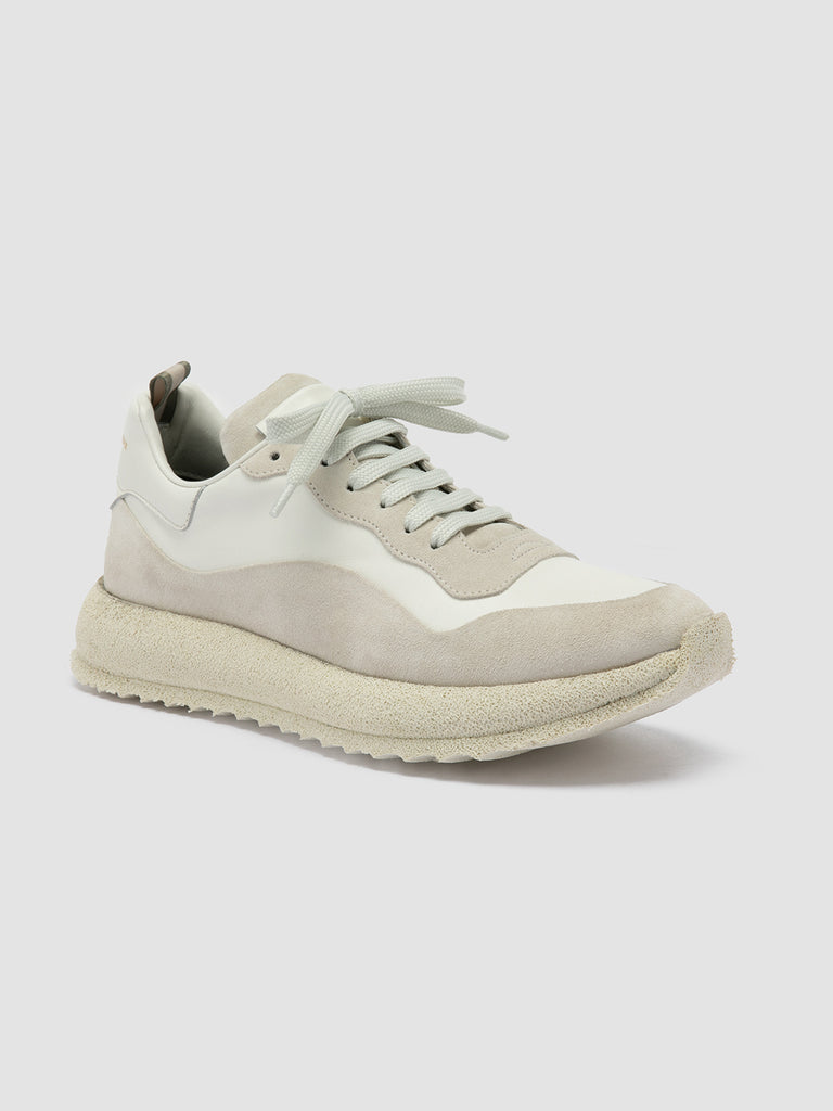 RACE RUBREX 101 - White Leather and Suede Low Top Sneakers Women Officine Creative - 3