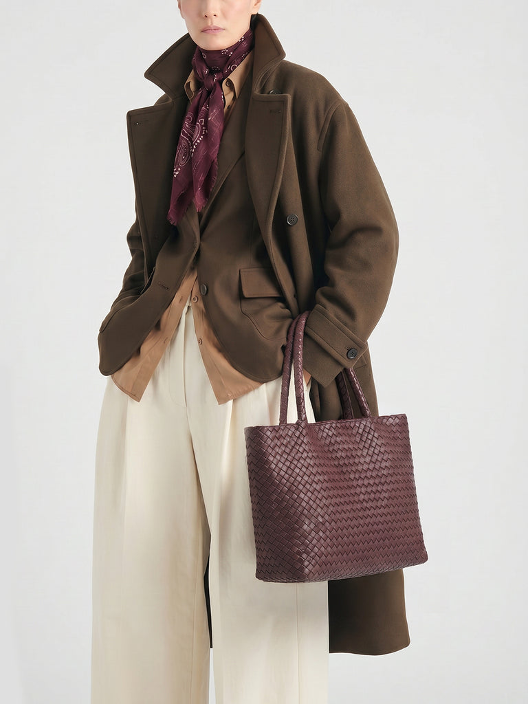 RAQUEL 001 - Borsa a Tracolla in Pelle Bordeaux