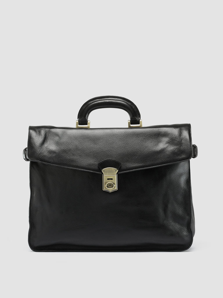 RARE 036 - Black Leather Briefcase