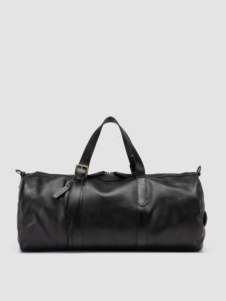 RARE 038 - Black Leather Travel Bag