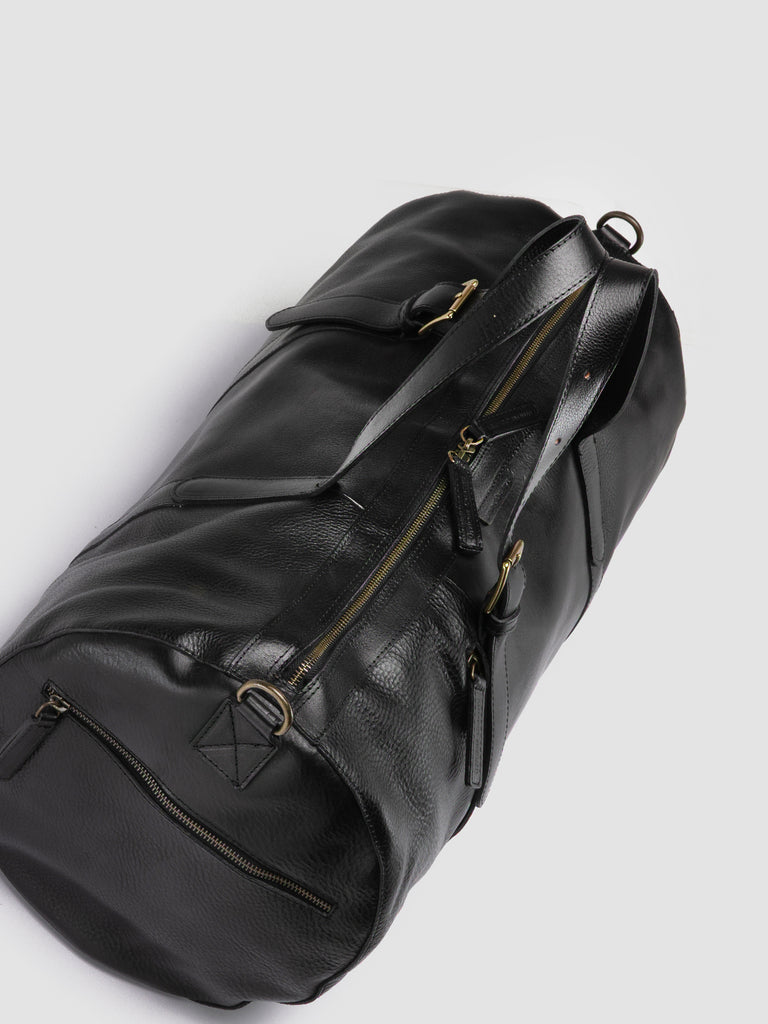 RARE 038 - Black Leather Travel Bag