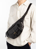 RARE 044 - Brown Leather Waist Pack Men Officine Creative - 6