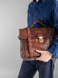 RARE 26 - Brown Leather BriefCase  Officine Creative - 13