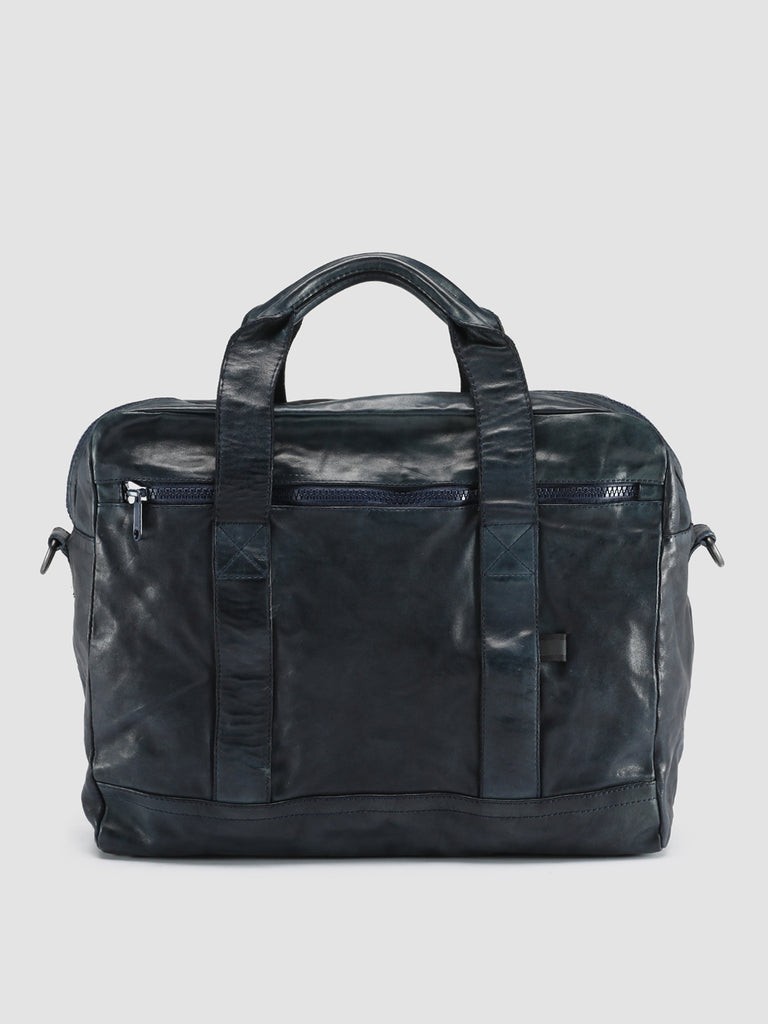 RECRUIT 008 - Blue Leather Tote Bag