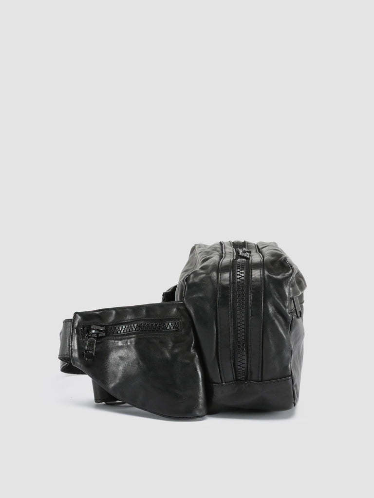 RECRUIT 009 - Black Leather Waist Pack  Officine Creative - 3