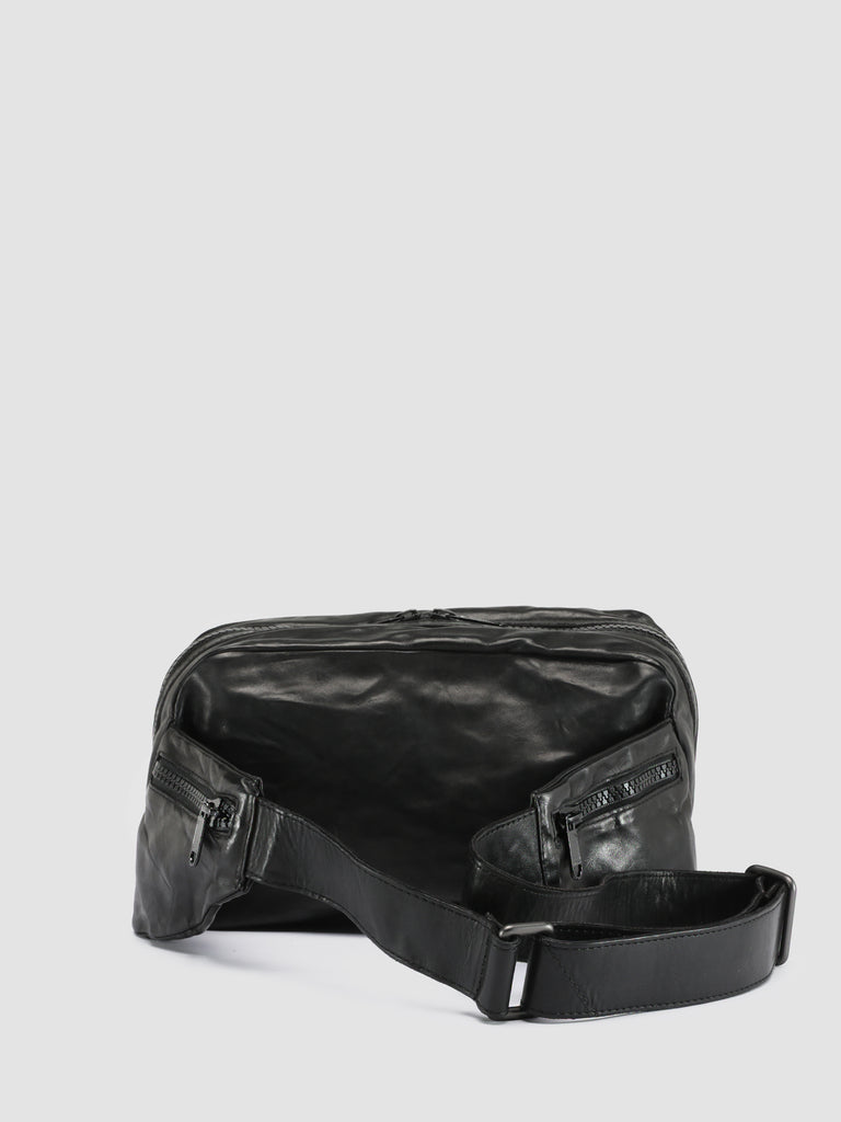 RECRUIT 009 - Black Leather Waist Pack  Officine Creative - 4
