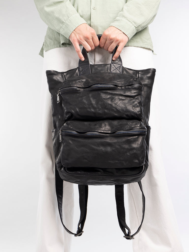 RECRUIT 014 - Green Leather Backpack Men Officine Creative - 8