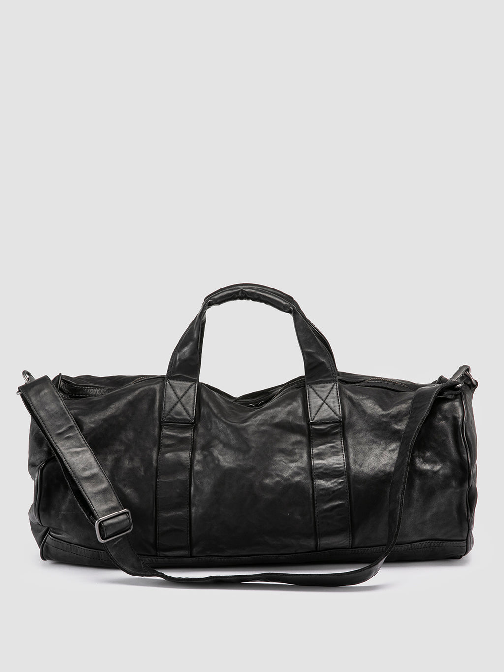 RECRUIT 016 - Borsa da Viaggio in Pelle Nera