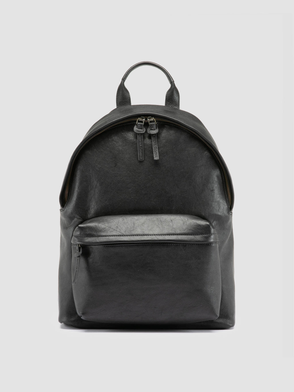 OC PACK 001  - Black Leather Backpack