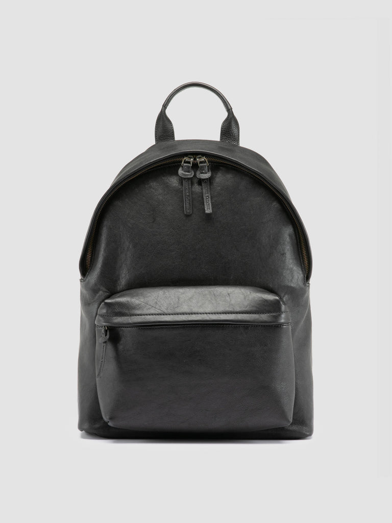 OC PACK 001 - Black Leather Backpack