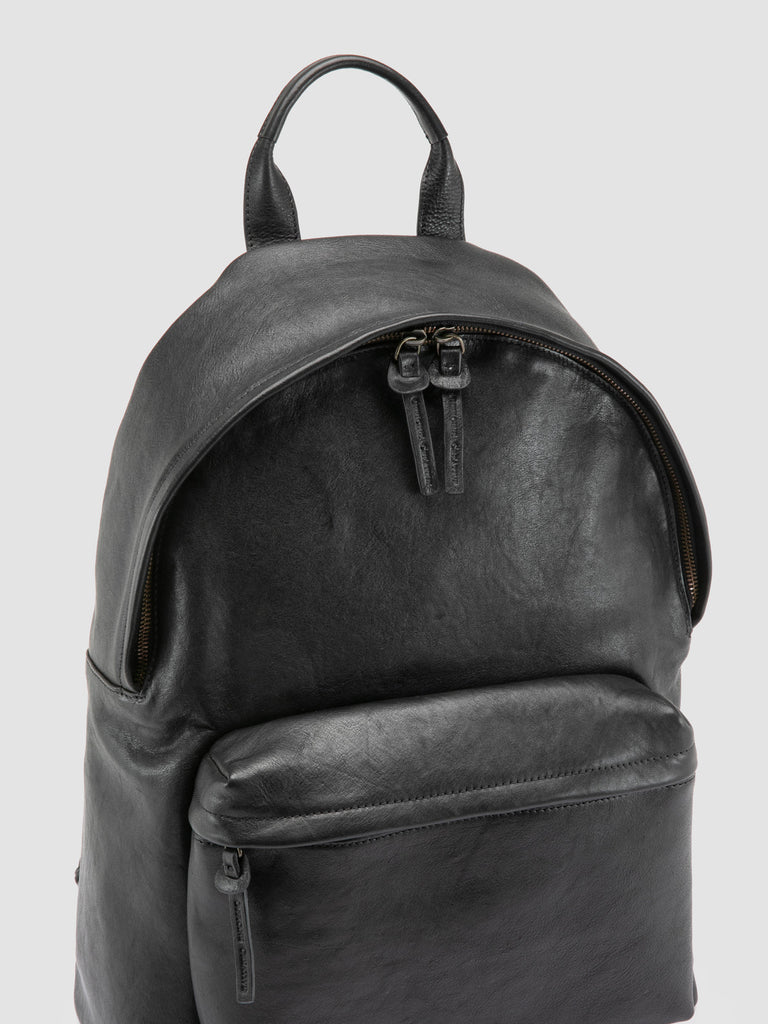 OC PACK 001 - Black Leather Backpack
