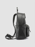 OC PACK 001  - Black Leather Backpack