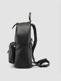 OC PACK 001  - Black Leather Backpack