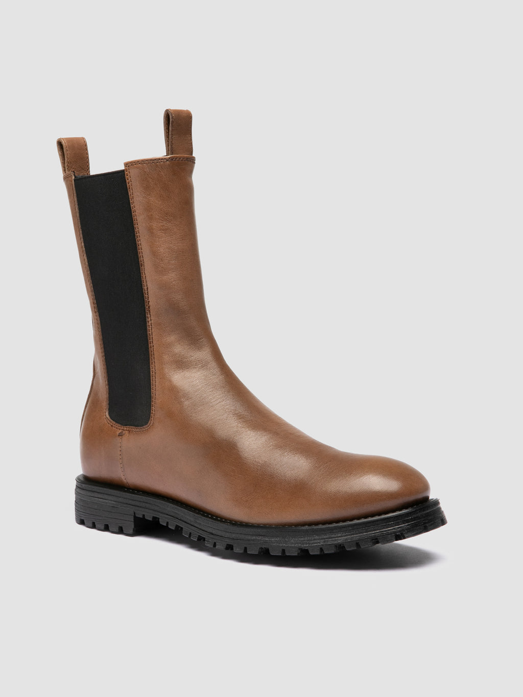 HESSAY RUBBER 008 - Taupe Leather Chelsea Boots