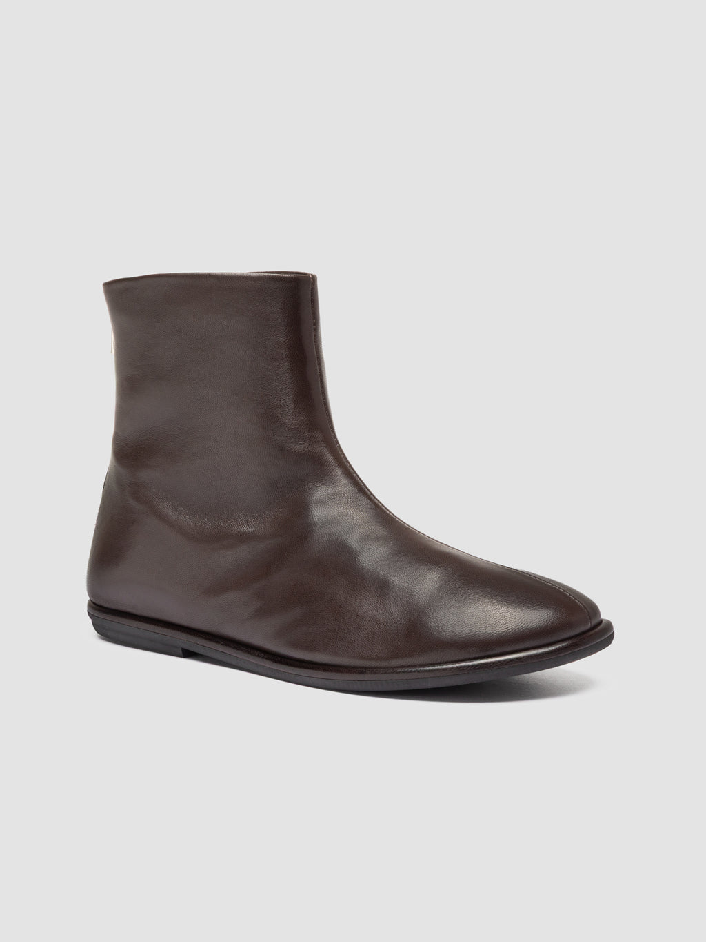 MIENNE 115 - Stivali con Zip in Pelle Marrone - image 3,side view