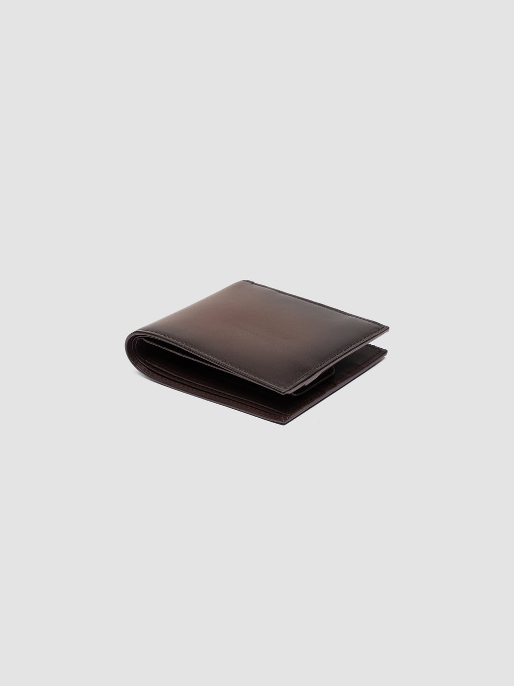 BOUDIN 02 - Brown Leather Bifold Wallet - image 3,side view