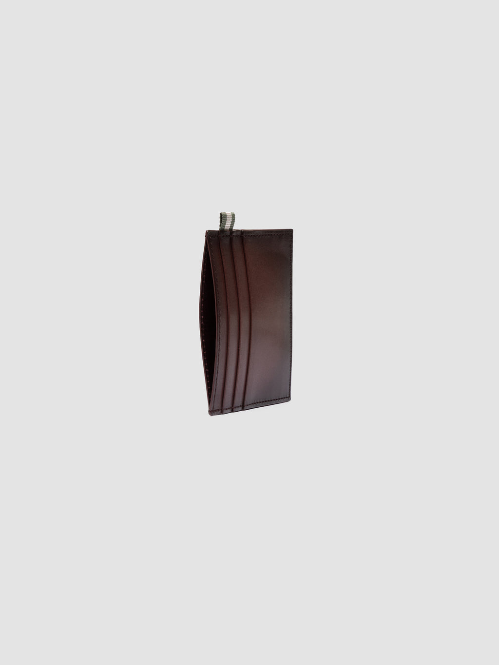 BOUDIN 22 - Burgundy Leather Card Holder - image 4,side view