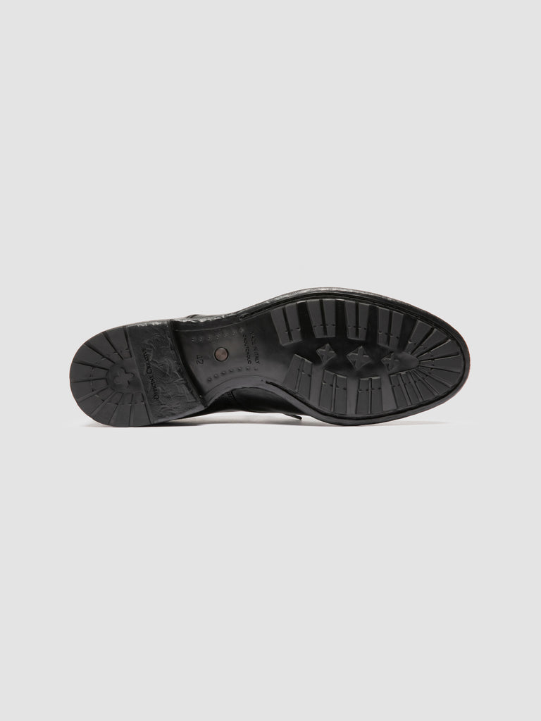 PRINCE 606 - Black Leather Derby Shoes