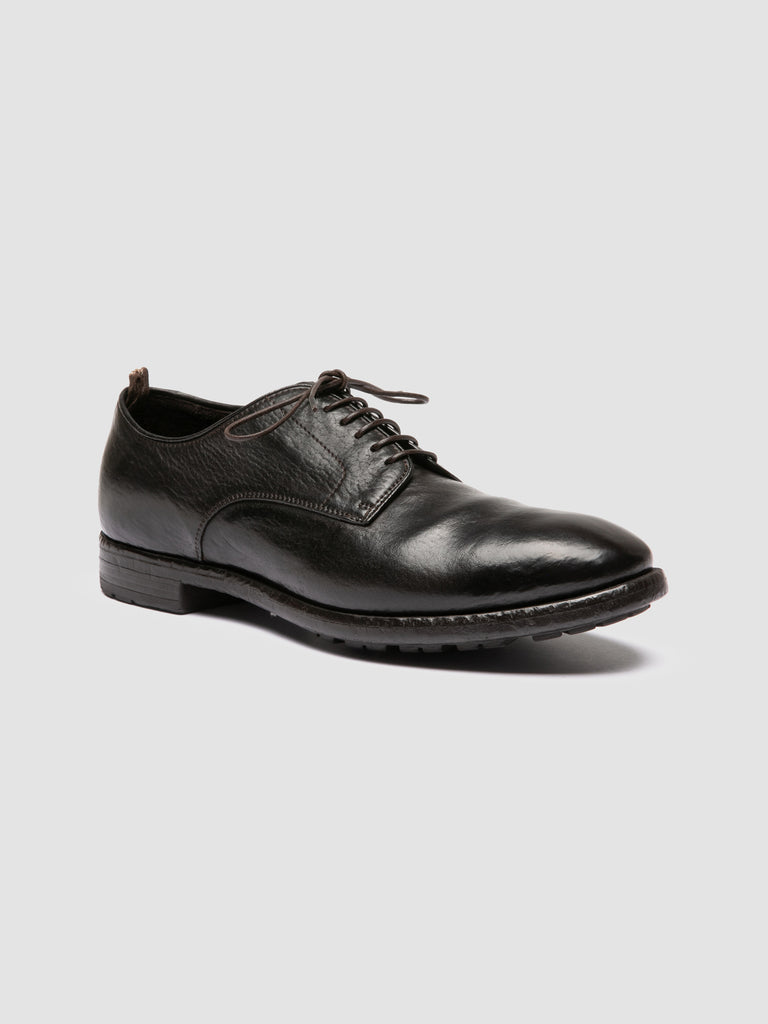 PRINCE 606 - Brown Leather Derby Shoes
