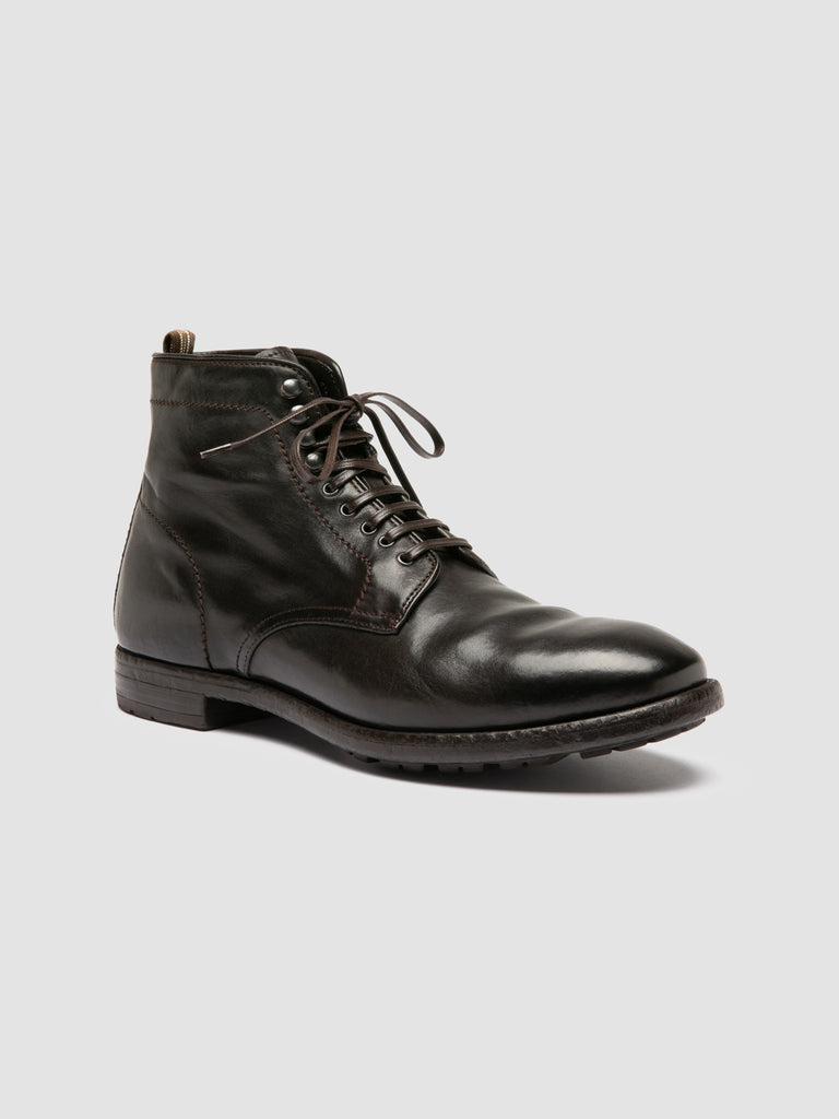 PRINCE 610 - Brown Leather Lace up Boots
