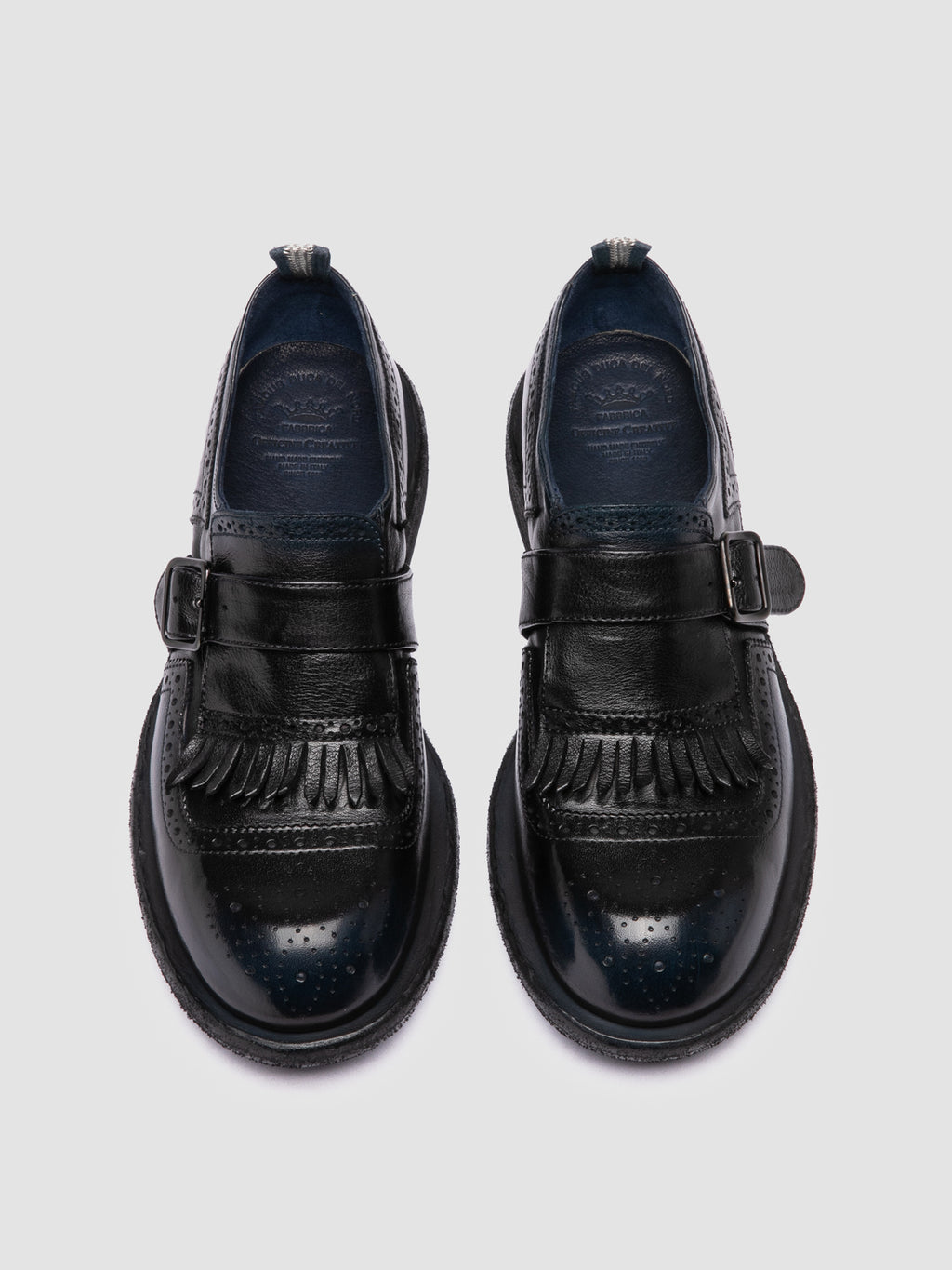 RUGGED 111 - Monk Strap in Pelle Nera
