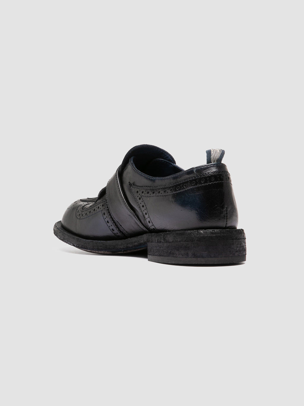 RUGGED 111 - Monk Strap in Pelle Nera