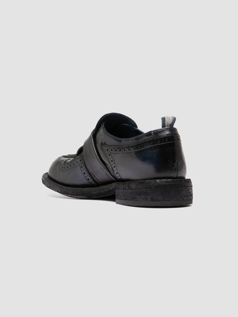 RUGGED 111 - Monk Strap in Pelle Nera